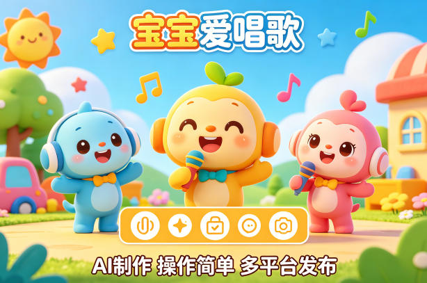 AI制作儿歌动画短视频，可多平台发布，操作简单好上手-智云网