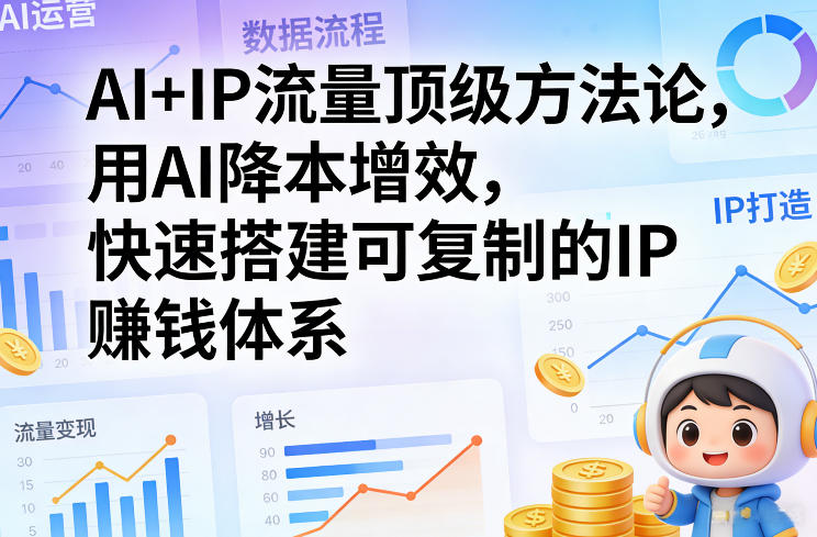 AI+IP流量顶级方法论，用AI降本增效，快速搭建可复制的IP賺钱体系-智云网