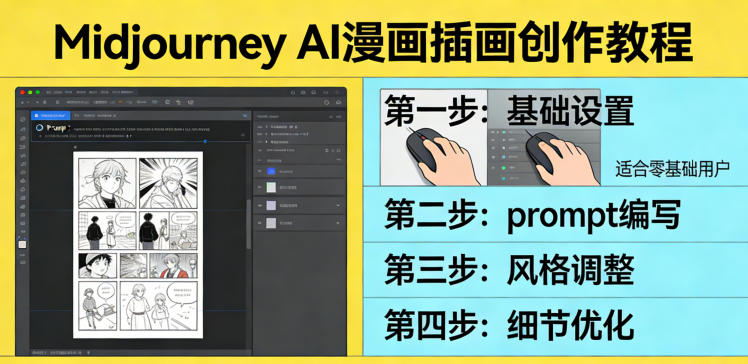 利用Midjourney AI人工智能轻松创作漫画插画教程，零基础创作完整漫画插画-智云网