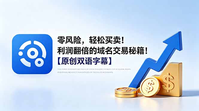 零风险，轻松买卖！利润翻倍的域名交易秘籍！【原创双语字幕】-智云网