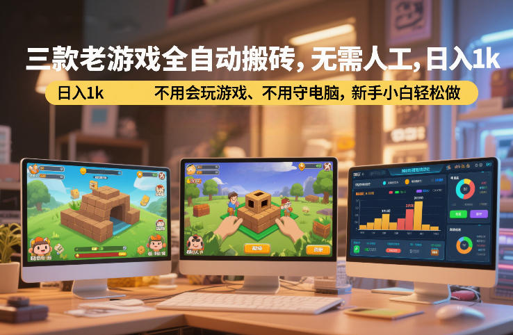 三款老游戏全自动搬砖，无需人工，日入1k，不用会玩游戏、不用守电脑，新手小白轻松做【揭秘】-智云网