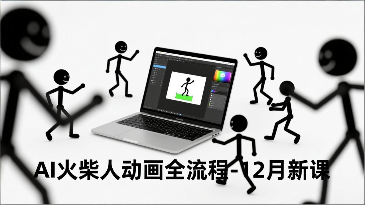 AI火柴人动画全流程-12月新课，文案生成、声音克隆、视频剪辑，零基础快速产出动画-智云网