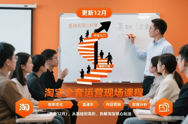 淘宝全套运营现场课程（更新26年1月），从基础到高阶，拆解淘宝核心玩法-智云网