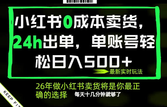 小红书0成本AI卖货，24小时出单，全流程托管，保底日入500+，每天十几分钟就够了【揭秘】-智云网