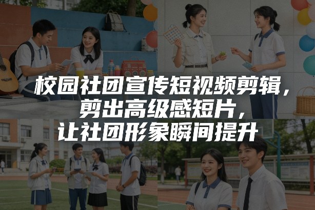 校园社团宣传短视频剪辑，剪出高级感短片，让社团形象瞬间提升-智云网