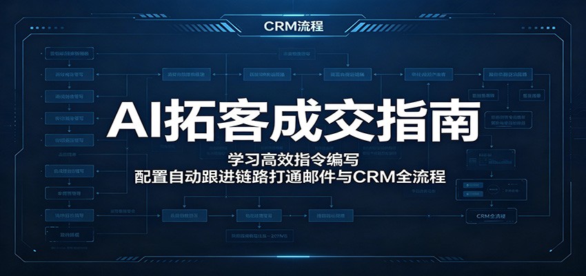 AI拓客成交指南：学习高效指令编写，配置自动跟进链路打通邮件与CRM全流程-智云网
