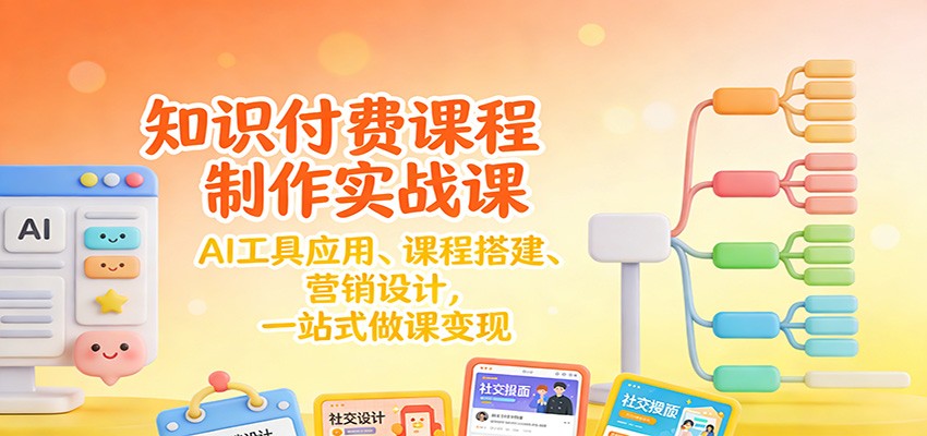知识付费课程制作实战课:AI工具应用 、课程搭建、营销设计,一站式做课变现-智云网
