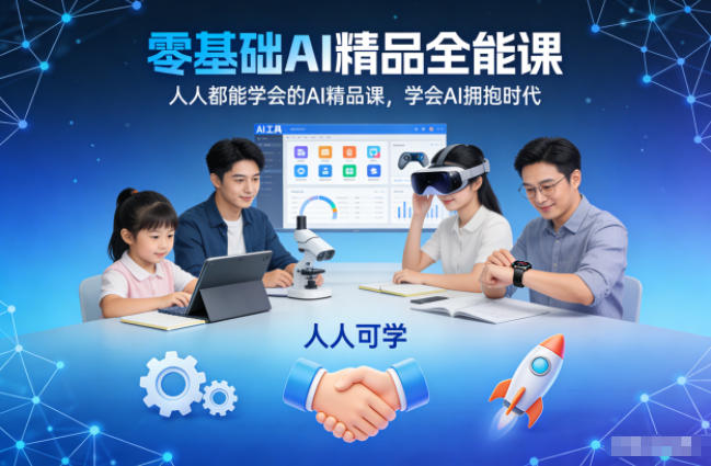 零基础AI精品全能课，人人都能学会的AI精品课，学会AI拥抱时代-智云网