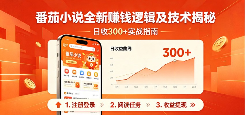 番茄小说全新赚钱逻辑及技术日收300+，小白新书皆可做！无脑赚就行了！-智云网