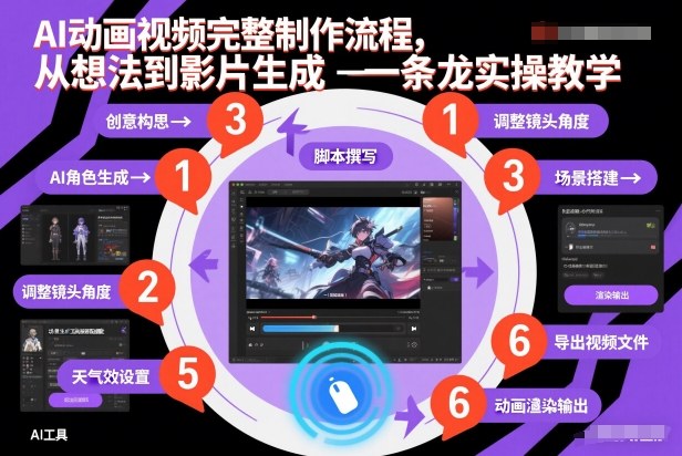 AI动画视频完整制作流程，从想法到影片生成一条龙实操教学-智云网
