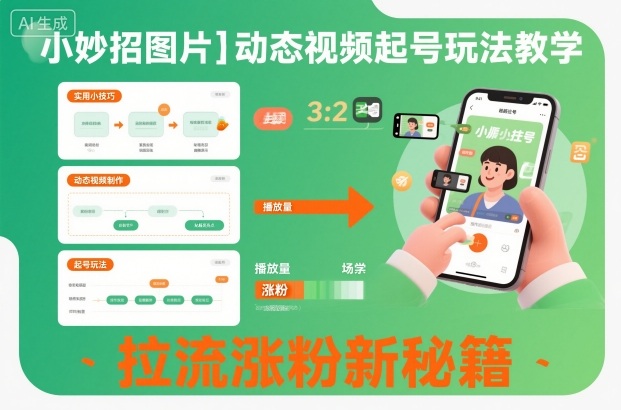 小妙招图片＋动态视频起号玩法教学，拉流涨粉新秘籍-智云网