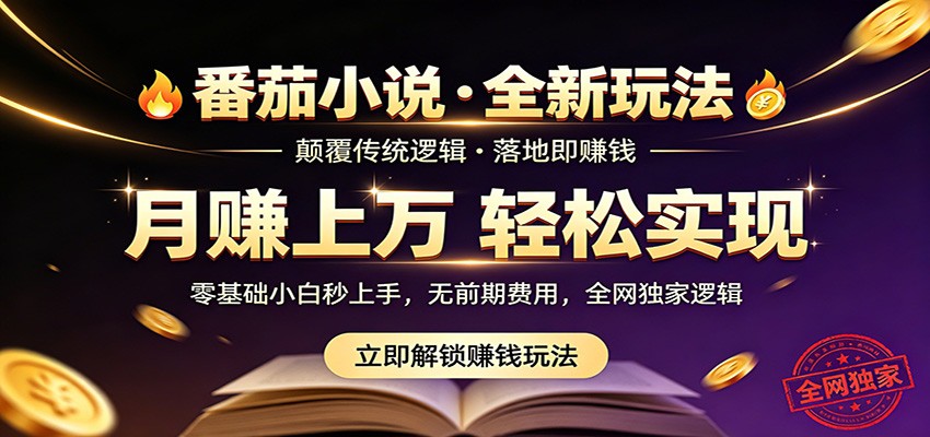 番茄小说5月最新独家玩法，稳定落地实测月入过万！-智云网
