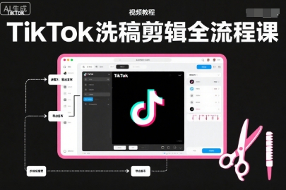 TikTok洗稿剪辑全流程课，PR洗稿剪辑全流程，TK洗稿运营课-智云网