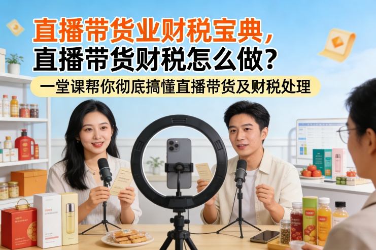 直播带货业财税宝典，直播带货财税怎么做？一堂课帮你彻底搞懂直播带货及财税处理-智云网