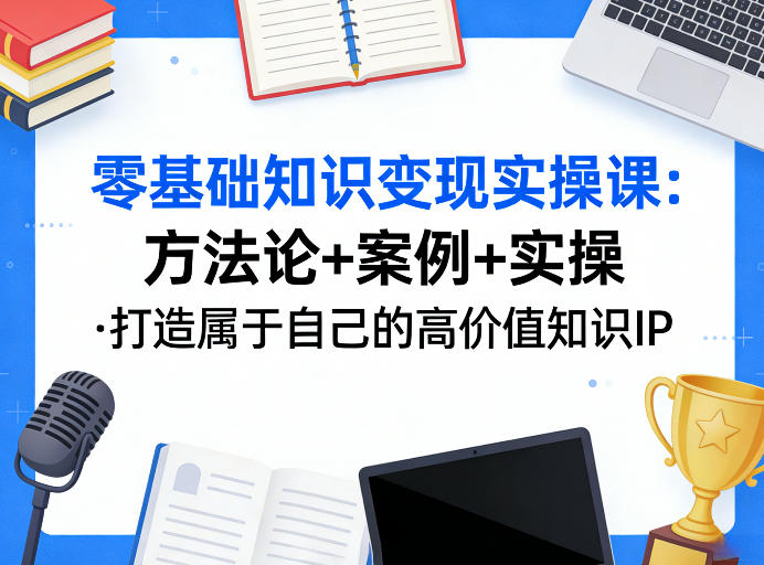 零基础知识变现实操课,方法论+案例+实操,打造属于自己的高价值知识IP-智云网