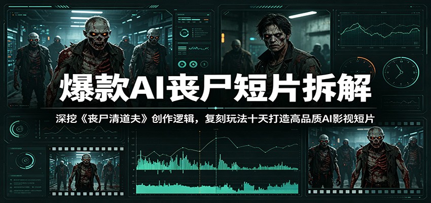 爆款AI丧尸短片拆解：深挖《丧尸清道夫》创作逻辑，复刻玩法快速打造高品质AI影视短片-智云网
