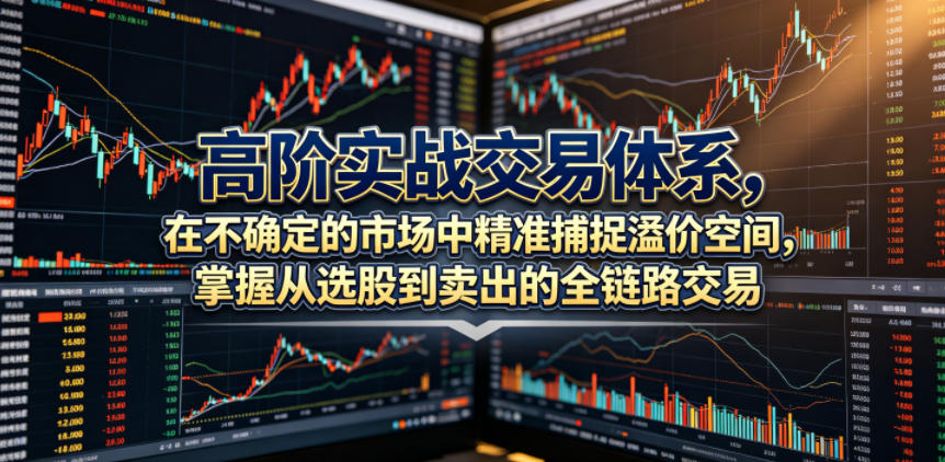 高阶实战交易体系，在不确定的市场中精准捕捉溢价空间，掌握从选股到卖出的全链路交易心法（更新6月）-智云网