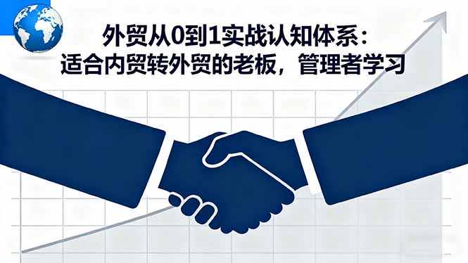 外贸从0到1实战认知体系：适合内贸转外贸的老板，管理者学习-智云网