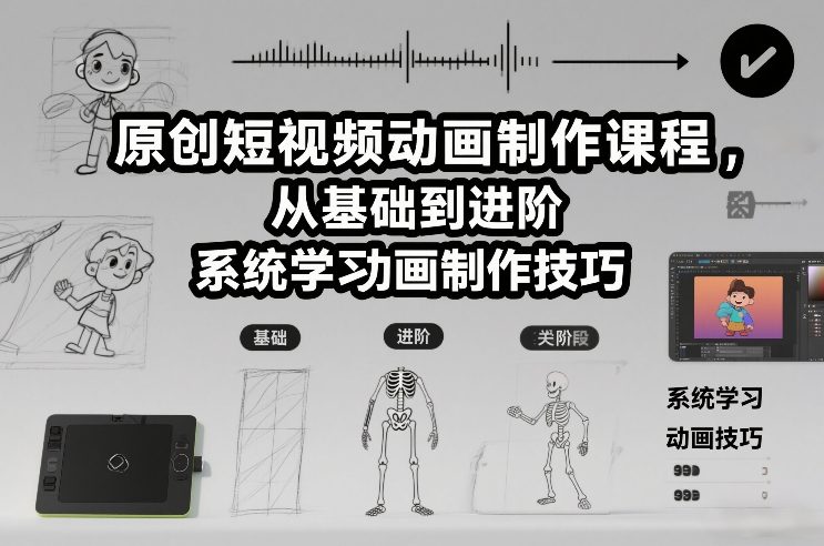 原创短视频动画制作课程，从基础到进阶，系统学习动画制作技巧-智云网