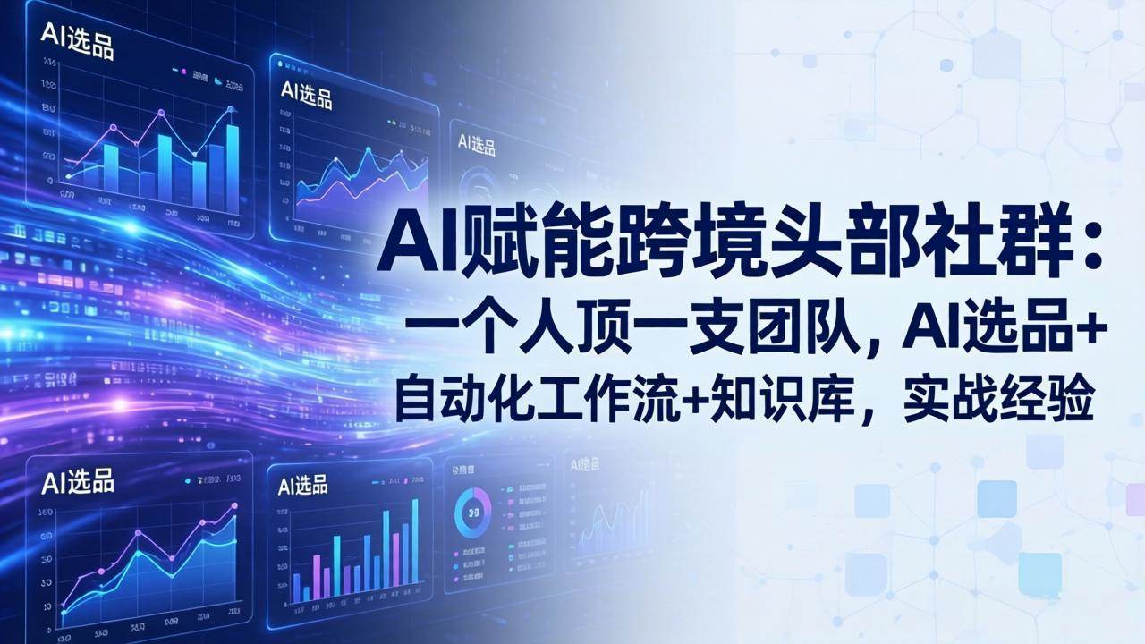 (18164期)AI赋能跨境头部社群-更新4月23:一个人顶一支团队,AI选品+自动化工作流+知识库,实战经验-智云网
