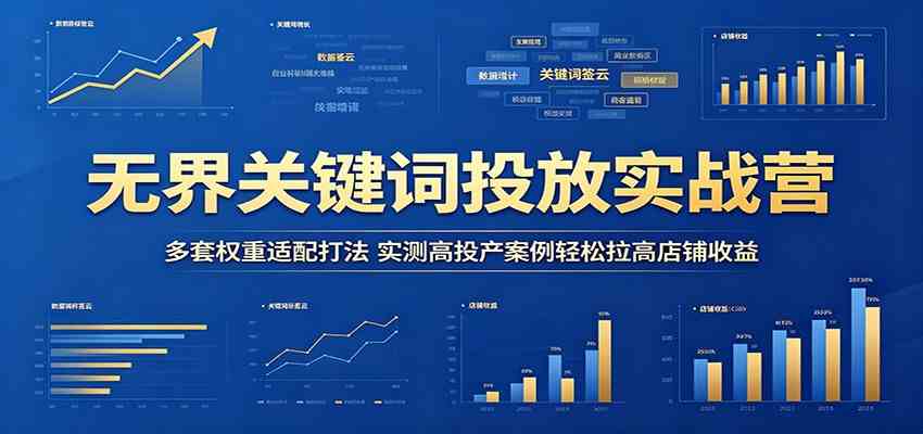 无界关键词投放实战营：多套权重适配打法，实测高投产案例轻松拉高店铺收益-智云网