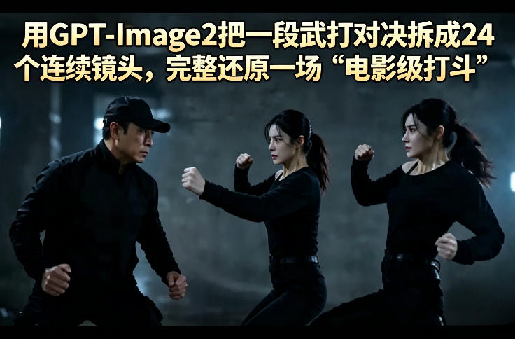 用GPT-Image2把一段武打对决拆成24个连续镜头，完整还原一场“电影级打斗”-智云网