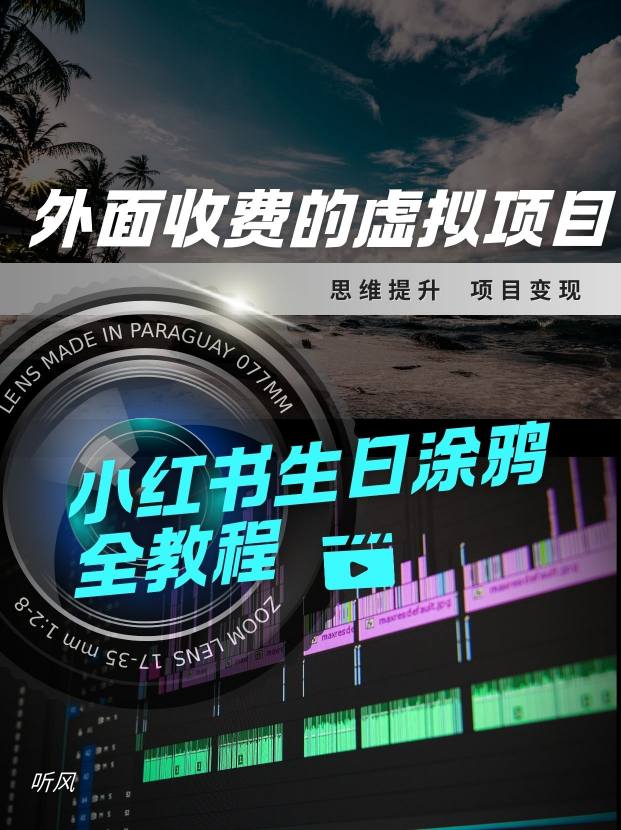 外面收费的小众虚拟项目，小红薯生日涂鸦，每日50-2张-智云网