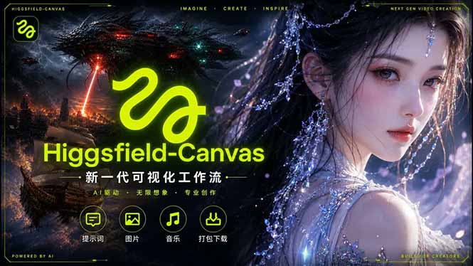 Higgsfield Canvas AI视频制作详解，节点式工作流搭建，重构新式视频创作完整教程-智云网