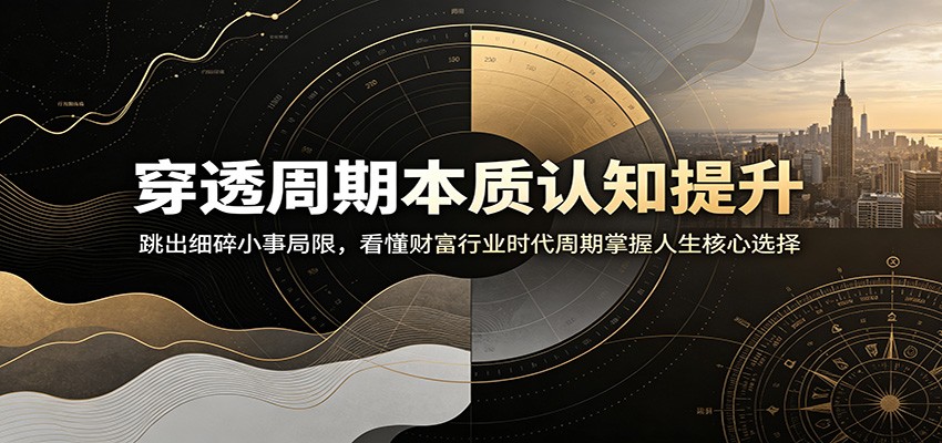 穿透周期本质认知提升：跳出细碎小事局限，看懂财富行业时代周期掌握人生核心选择-智云网