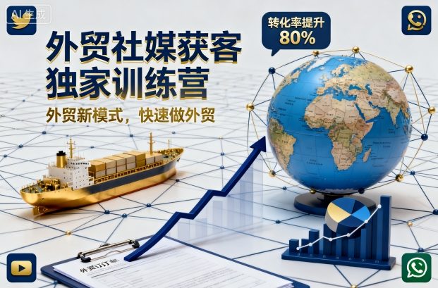 外贸社媒获客独家训练营，外贸新模式，快速做外贸(更新26年2月)-智云网