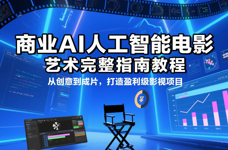 商业AI人工智能电影制作的艺术完整指南教程，从创意到成片，打造盈利级影视项目-智云网