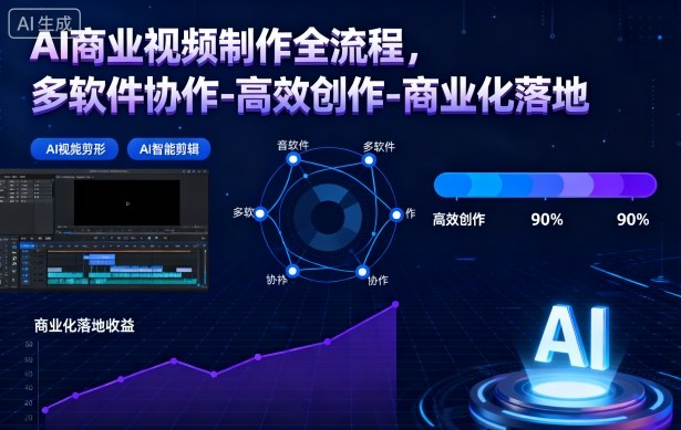 AI商业视频制作全流程2期，多软件协作-高效创作-商业化落地（更新）-智云网