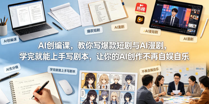 AI创编课，教你写爆款短剧与AI漫剧，学完就能上手写剧本，让你的AI创作不再自娱自乐（更新0521）-智云网