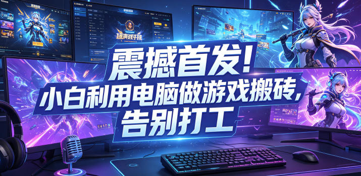 震撼首发！小白利用电脑做游戏搬砖，告别打工【揭秘】-智云网