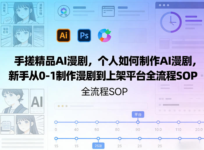 手搓精品AI漫剧，个人如何制作AI漫剧，新手从0-1制作漫剧到上架平台全流程SOP-智云网