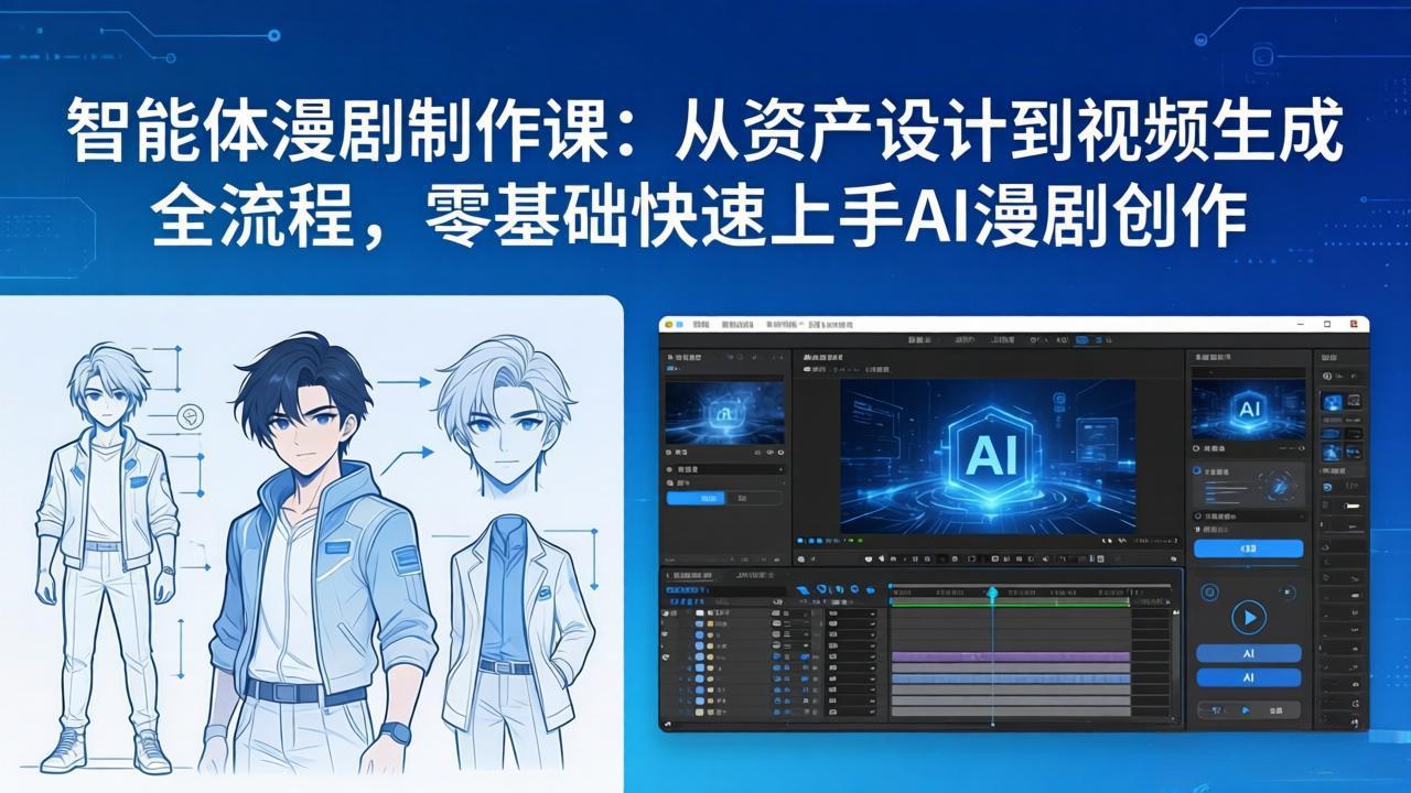 智能体漫剧制作课：从资产设计到视频生成全流程，零基础快速上手AI漫剧创作-智云网