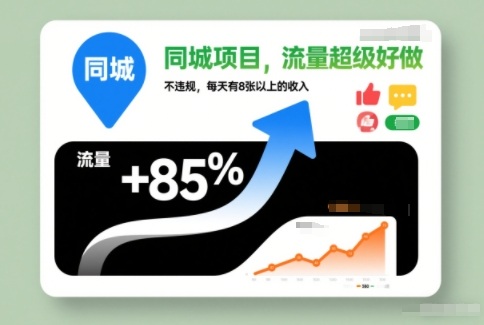 同城项目，流量超级好做，不违规，每天有8张以上的收入-智云网