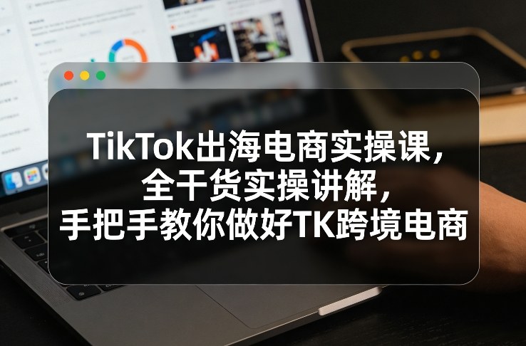 TikTok出海电商实操课，全干货实操讲解，手把手教你做好TK跨境电商-智云网