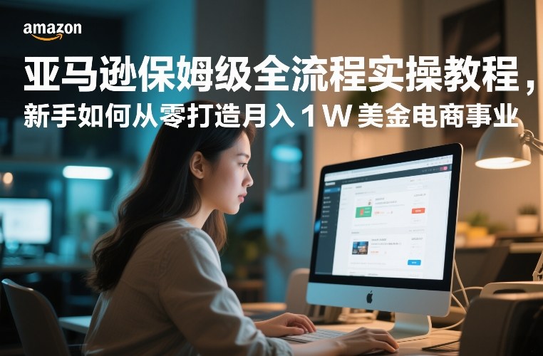 亚马逊保姆级全流程实操教程，新手如何从零打造月入1W美金电商事业-智云网
