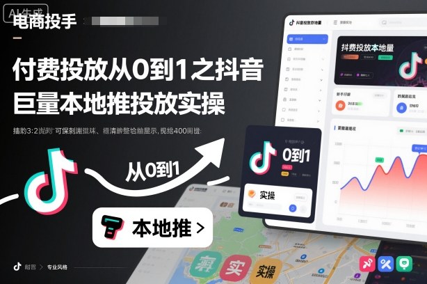 付费投放从0到1之抖音巨量本地推投放实操-智云网