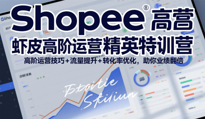 Shopee虾皮高阶运营精英特训营，高阶运营技巧+流量提升+转化率优化，助你业绩翻倍-智云网