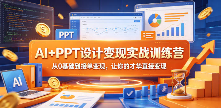 AI+PPT设计变现实战训练营，从0基础到接单变现，让你的才华直接变现-智云网