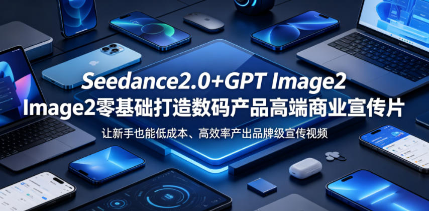 Seedance2.0+GPT Image2零基础打造数码产品高端商业宣传片，让新手也能低成本、高效率产出品牌级宣传视频-智云网