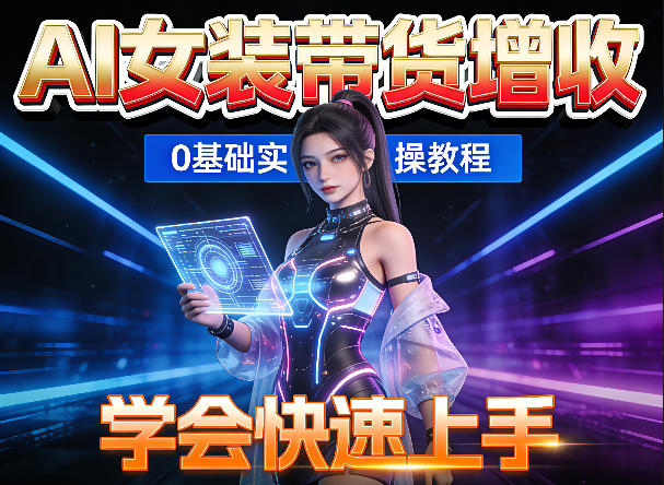 AI女装图文带货增收，零成本免费工具助力，轻松学会快速上手-智云网