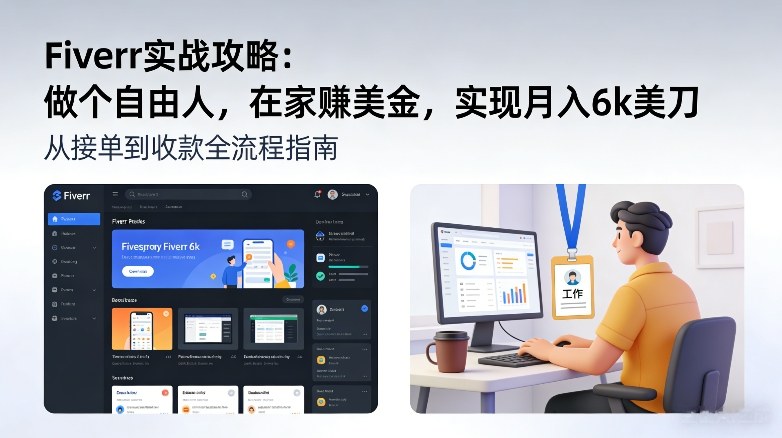 Fiverr实战攻略，做个自由人，在家賺美金，实现月入6k美刀-智云网