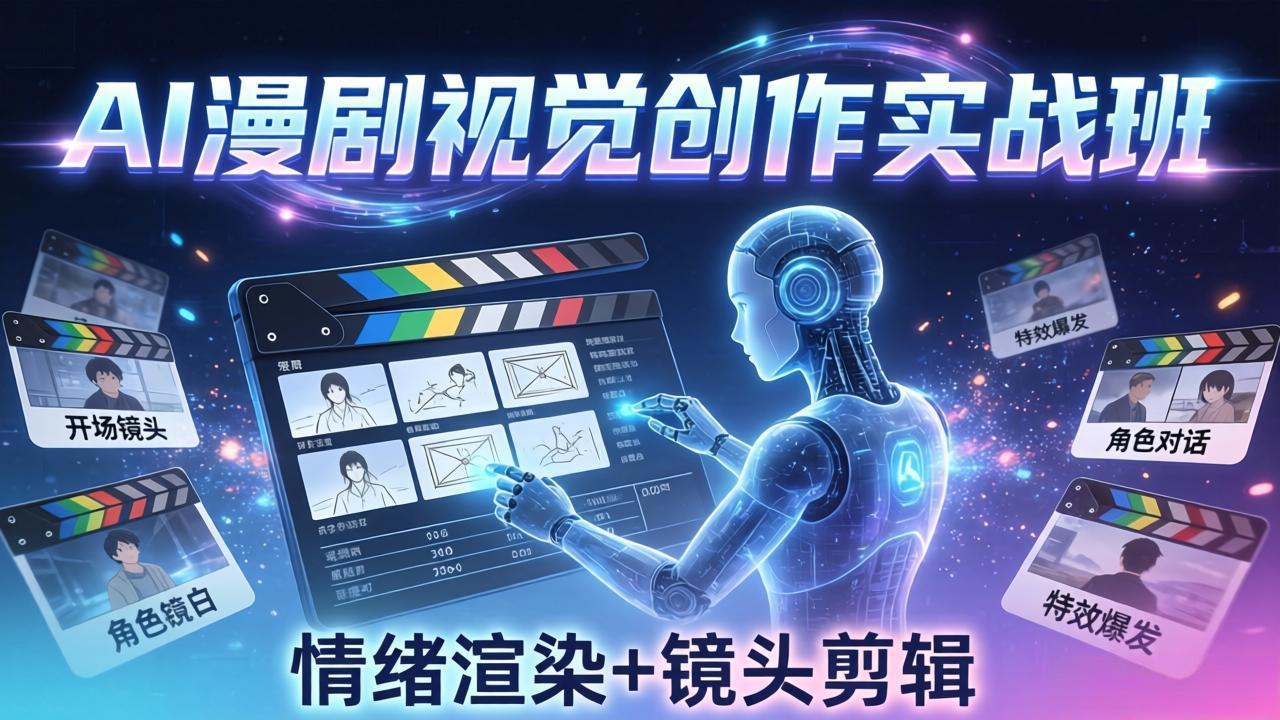 AI漫剧视觉导演思维实战班，从脚本到成片全掌握，分镜设计情绪渲染一站学会-智云网