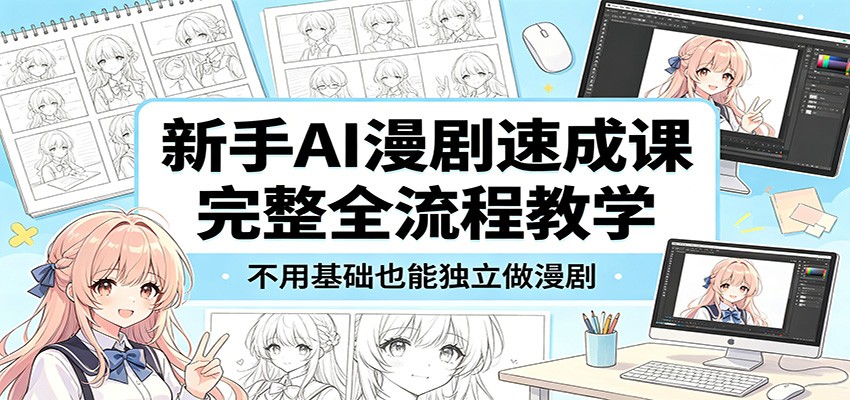 新手AI漫剧速成课：完整全流程教学，不用基础也能独立做漫剧-智云网