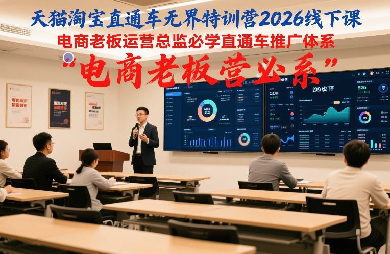 天猫淘宝直通车无界特训营2026线下课，电商老板运营总监必学直通车推广体系-智云网