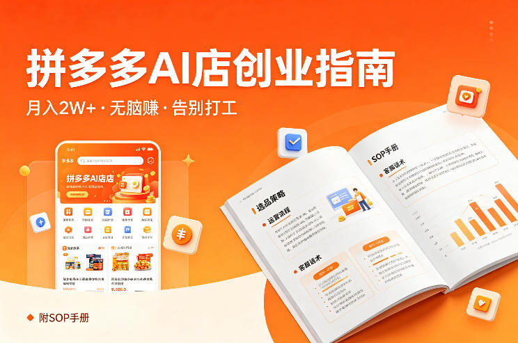 开一家拼多多AI店，月入2W+，无脑賺，告别打工，附SOP手册-智云网