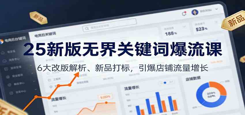 25新版无界关键词爆流课：6大改版解析、新品打标，引爆店铺流量增长-智云网
